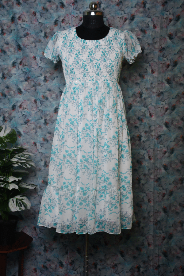 Floral Short Puff Sleeve Top